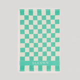 Checkerboard Hand Towels Electric Green