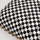 Checkerboard Silk Decorative Cushion