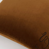 Bronze Velvet Logo Decorative Cushion