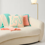 Logo Alpaca Cushion Vanilla Cream & Electric Green