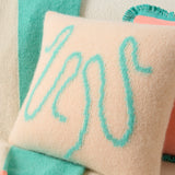 Logo Alpaca Cushion Vanilla Cream & Electric Green