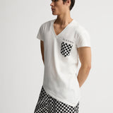 Checkerboard Unisex Short Pajamas Set