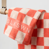 Checkerboard Hand Towels Fusion Coral