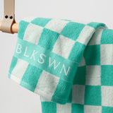 Checkerboard Hand Towels Electric Green