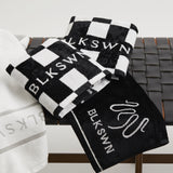 Checkerboard Black & White Hand Towel