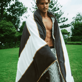 SWN Monogram Geometric Duvet Cover